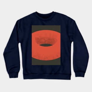 Red Donut Geometrical Artwork Crewneck Sweatshirt